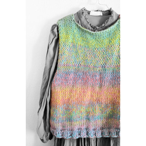 Free knitting pattern for Infinite Anemones vest by HoldMasken.dk - Yarn package size S-XXXL. S-XXXL