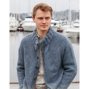 Sailor Blues by DROPS Design - Knitted Jacket Pattern Sizes S-XXXL