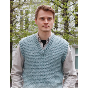 Blue River Slipover by DROPS Design - Knitted Vest Pattern Sizes S-XXXL