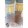 Dancing Chicken Socks by DROPS Design - Knitted Socks Pattern Sizes 35-46