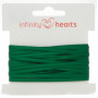Infinity Hearts Satin Ribbon Double Faced 3mm 587 Dark Green - 5m