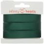 Infinity Hearts Satin Ribbon Double Faced 15mm 593 Army - 5m