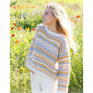 Pastel Spring by DROPS Design - Knitted Jumper Pattern Sizes S - XXXL