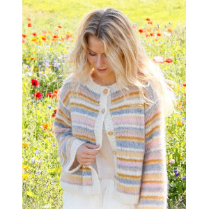 Pastel Spring Cardigan by DROPS Design - Knitted Jacket Pattern Sizes S - XXXL