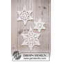 Wishing Stars by DROPS Design - Crochet Christmas Star Pattern 3 sizes
