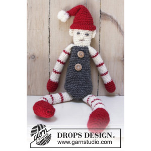 Santa's Buddy by DROPS Design - Crochet Elf Pattern 42 cm