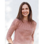 Old Pink Road by DROPS Design - Knitted Jumper Pattern Sizes S - XXXL