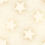 Poplin w/stars foil print gold 145cm 051 White - 50cm