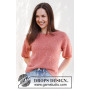 Cranberry Smoothie by DROPS Design - Knitted Top Pattern Sizes S - XXXL