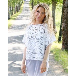 Frosted Daisies by DROPS Design - Crochet Top Pattern Sizes S - XXXL