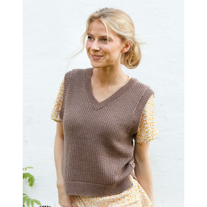 Poetry Night by DROPS Design - Knitted Vest Pattern size XS - XXL