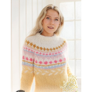 Lemon Meringue Sweater by DROPS Design - Knitted Jumper Pattern Sizes S - XXXL