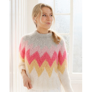 Pink Lemonade Sweater by DROPS Design - Knitted Jumper Pattern Sizes S - XXXL