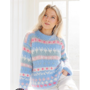 Mixed Berries Sweater by DROPS Design - Knitted Jumper Pattern Sizes XS - XXXL