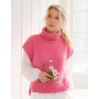 Cherry Sorbet Vest by DROPS Design - Knitted Vest Pattern size S - XXXL