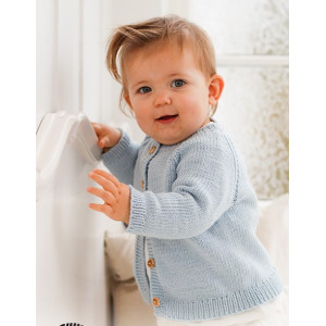 Dream in Blue Cardigan by DROPS Design - Knitted Baby Jacket Pattern size 0 months - 4 years