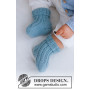 Dream in Blue Socks by DROPS Design - Baby Socks Knitting Pattern Size 1 months - 4 years