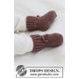 Chocolate Toes by DROPS Design - Baby Socks Knitting Pattern Size 0 months - 4 years