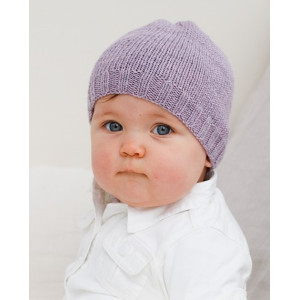 Sweetheart Beanie by DROPS Design - Knitted Baby Hat Pattern Size 0 months - 4 years