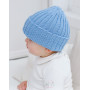 Blue Cloud Beanie by DROPS Design - Knitted Baby Hat Pattern Size 0 months - 4 years