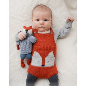 Baby Fox Onesie by DROPS Design - Knitted Baby Bodystocking Pattern size Premature - 4 years