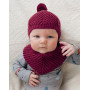 Baby Plum by DROPS Design - Knitted Baby Hat and Bib size 1 months - 4 years