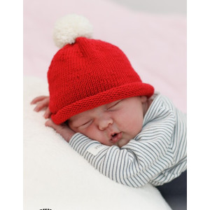Itsy Bitsy Santa by DROPS Design - Knitted Baby Christmas Hat size Premature - 4 years