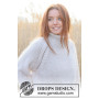 Winter Feather by DROPS Design - Knitted Jumper Pattern Sizes S - XXXL