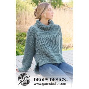 Rain Chain by DROPS Design - Knitted Jumper Pattern Sizes S - XXXL