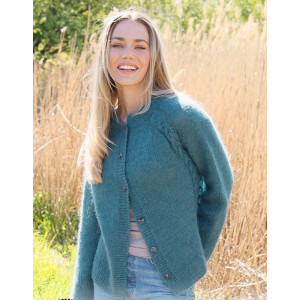Cabled Bliss Cardigan by DROPS Design - Knitted Jacket Pattern Size S - XXXL
