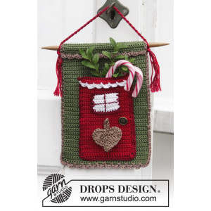 Christmas Treat by DROPS Design - Crochet Calender Door with Pocket Pattern 15x20 cm