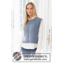 Evening Lakeside Vest by DROPS Design - Crochet Vest Pattern Size S - XXXL