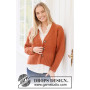 Glazed Orange by DROPS Design - Knitted Jacket Pattern Size XS - XXL