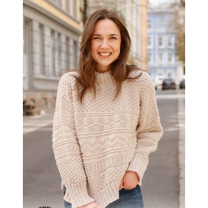 Around Town by DROPS Design - Knitted Jumper Pattern Sizes XS - XXL