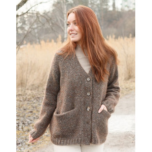 Autumn Woods Cardigan by DROPS Design - Knitted Jacket Pattern Size XS - XXL