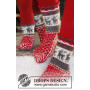Christmas Stampede by DROPS Design - Knitted Christmas Socks for men with Norwegian Pattern size 26 - 43