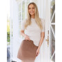 Cinnamon Tea by DROPS Design - Knitted Skirt Pattern Sizes S - XXXL