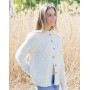 Snowy Bee Cardigan by DROPS Design - Knitted Jacket Pattern Size S - XXXL