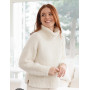 Snow Kiss by DROPS Design - Knitted Jumper Pattern Sizes XS - XXL
