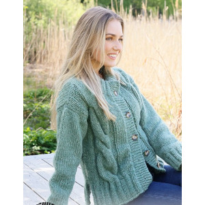 Scent of Sage Cardigan by DROPS Design - Knitted Jacket Pattern Size S - XXXL