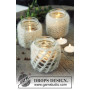 Holiday Night by DROPS Design - Knitted Candle Holder Cover Pattern 22 cm