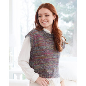 Fairytale by DROPS Design - Knitted Vest with Vents Pattern size S - XXXL