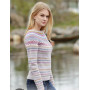 Sweet As Candy by DROPS Design - Knitted Jumper Nordic Pattern Size S - XXXL