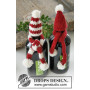 North Pole Pals by DROPS Design - Knitted Hat and Scarf for Bottle Pattern