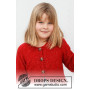 Red Hibiscus Jacket by DROPS Design - Knitted Jacket Pattern Sizes 3-14 years