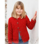 Red Hibiscus Jacket by DROPS Design - Knitted Jacket Pattern Sizes 3-14 years