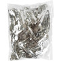 Hair Clips, silver-plated, L: 45 mm, W: 14 mm, 100 pc/ 1 pack