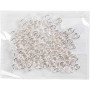 Spring Ring Clasps, silver-plated, D 7 mm, 100 pc/ 1 pack