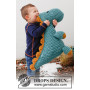 Dino Cuddles by DROPS Design - Crochet Dino Pattern 48x48 cm