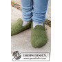 Mossy Dance by DROPS Design - Felted Slippers Pattern Sizes 26-43